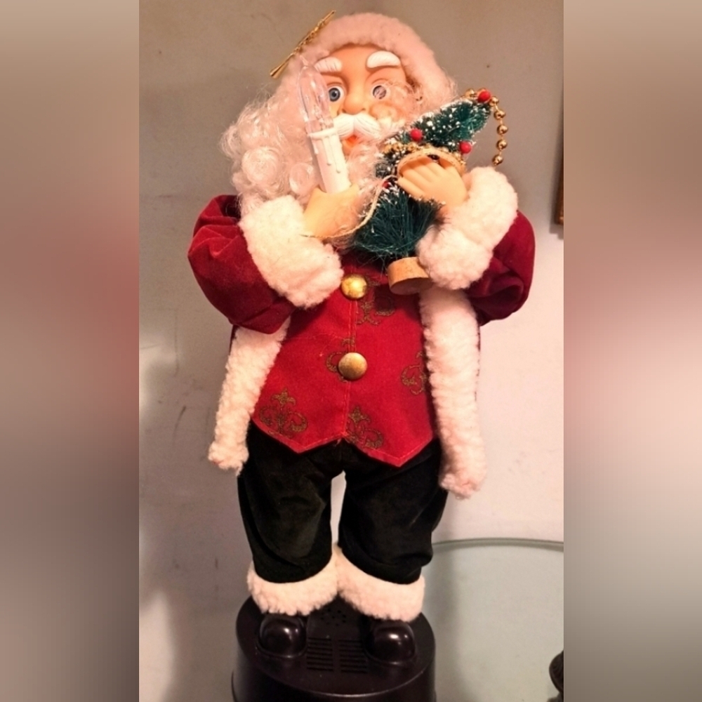 Musical Animated Santa – 16” Tall | Plays 3 Christmas Carols